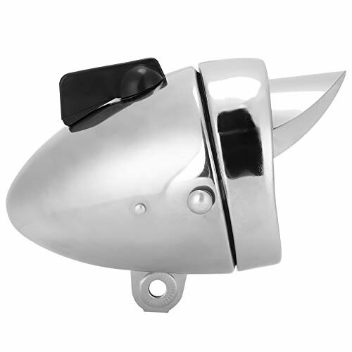 Chrome retro motorcycle headlight with visor