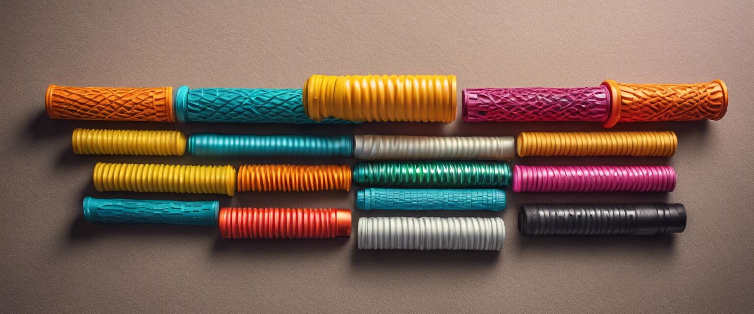 Colorful plastic retro handlebar grips