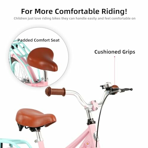 Image of a bike with padded seat and cushioned grips for comfortable riding