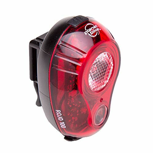 Red bicycle tail light with black casing