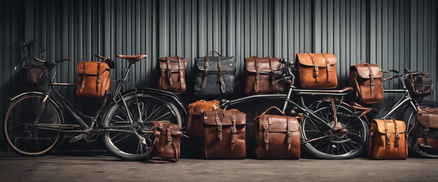 Collection of vintage bike bags