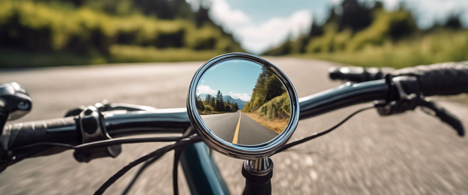 Close-up of vintage bike mirror